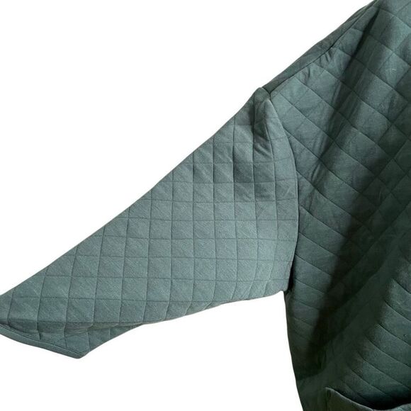 Coldwater Creek Womens Quilted Jacket 3X Teal Cottagecore Mature Button Front - Picture 6 of 10